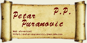 Petar Puranović vizit kartica